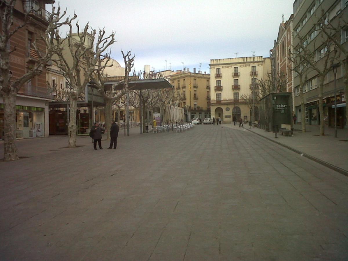 Plaça de Santa Anna de Mataró, centre de la capital del Maresme.