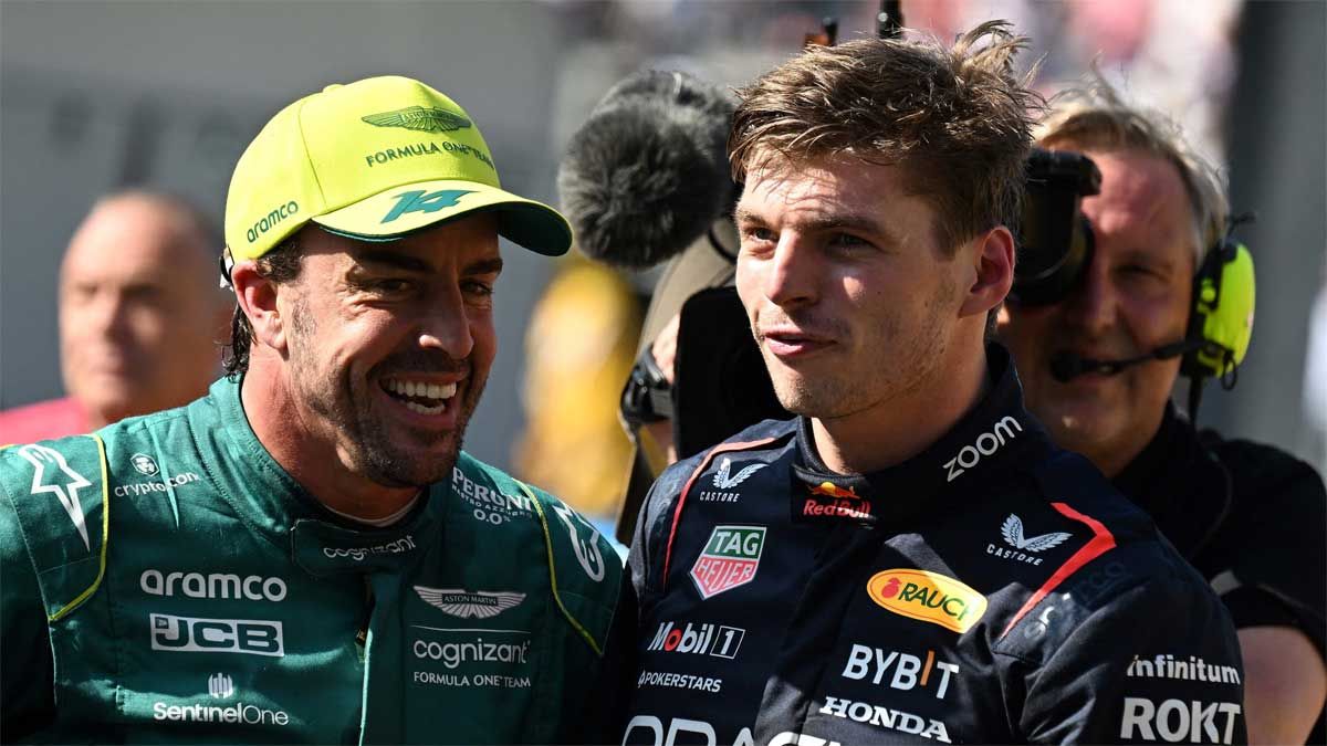 Alonso y Verstappen, en Mónaco el pasado domingo