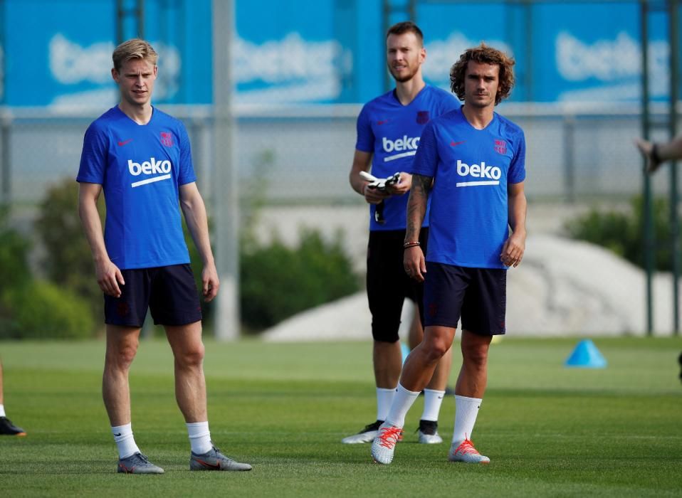 Primer entrenament de la pretemporada del Barça