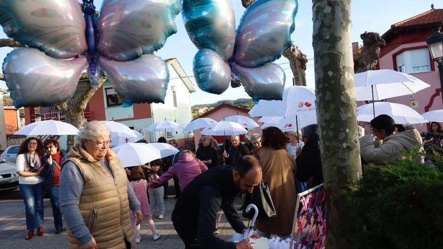 Soto del Barco acoge un emotivo homenaje a Amets y Sara, las niñas asesinadas por su padre hace once años