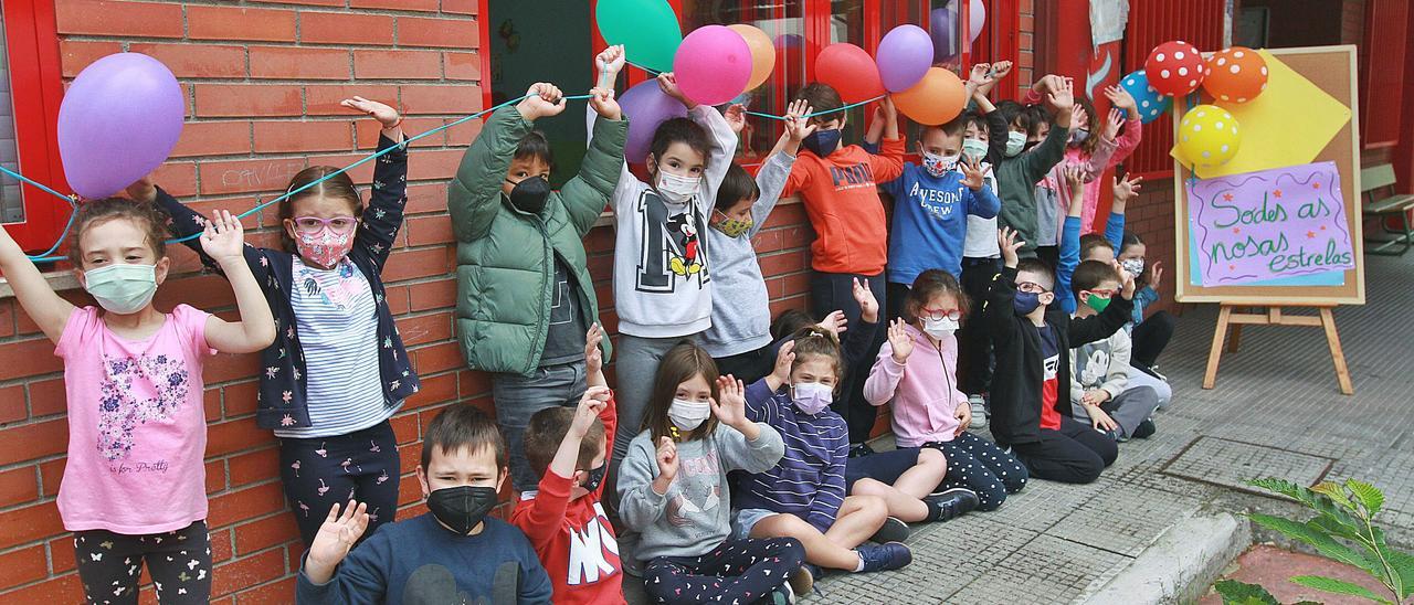 En el colegio de A Ponte, padres y alumnos fueronlos protagonistas. // I.OSORIO