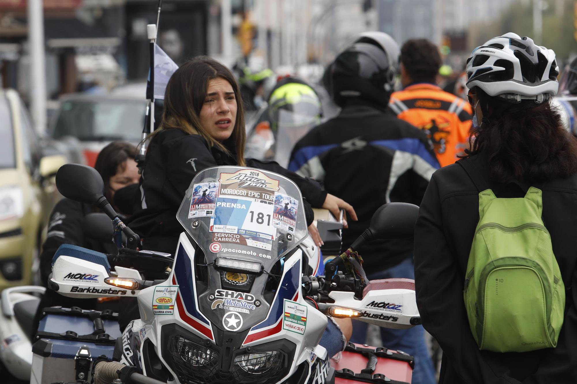 Concentración motos en Gijón