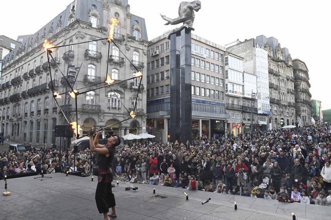 El Entroido de Vigo se despide con fuego
