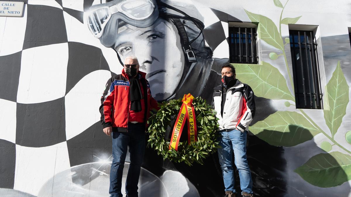 Homenaje al piloto zamorano Ángel Nieto.