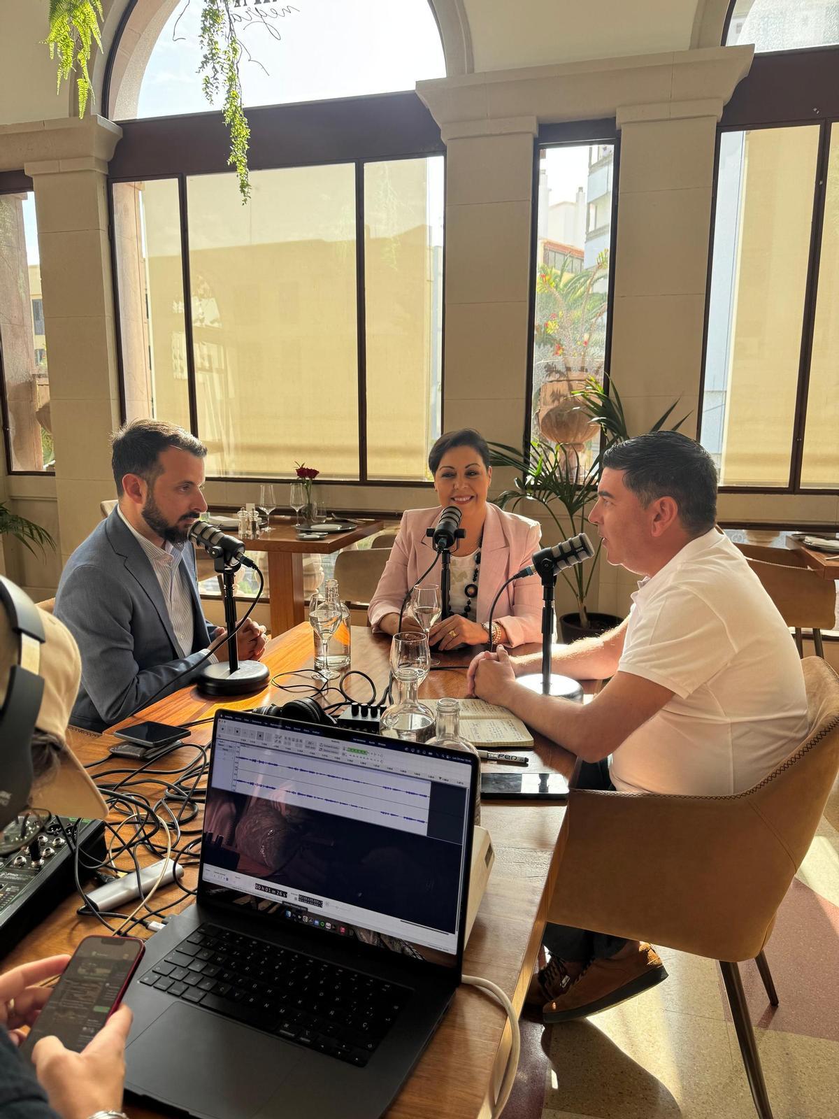 Victoria López, durante la entrevista.