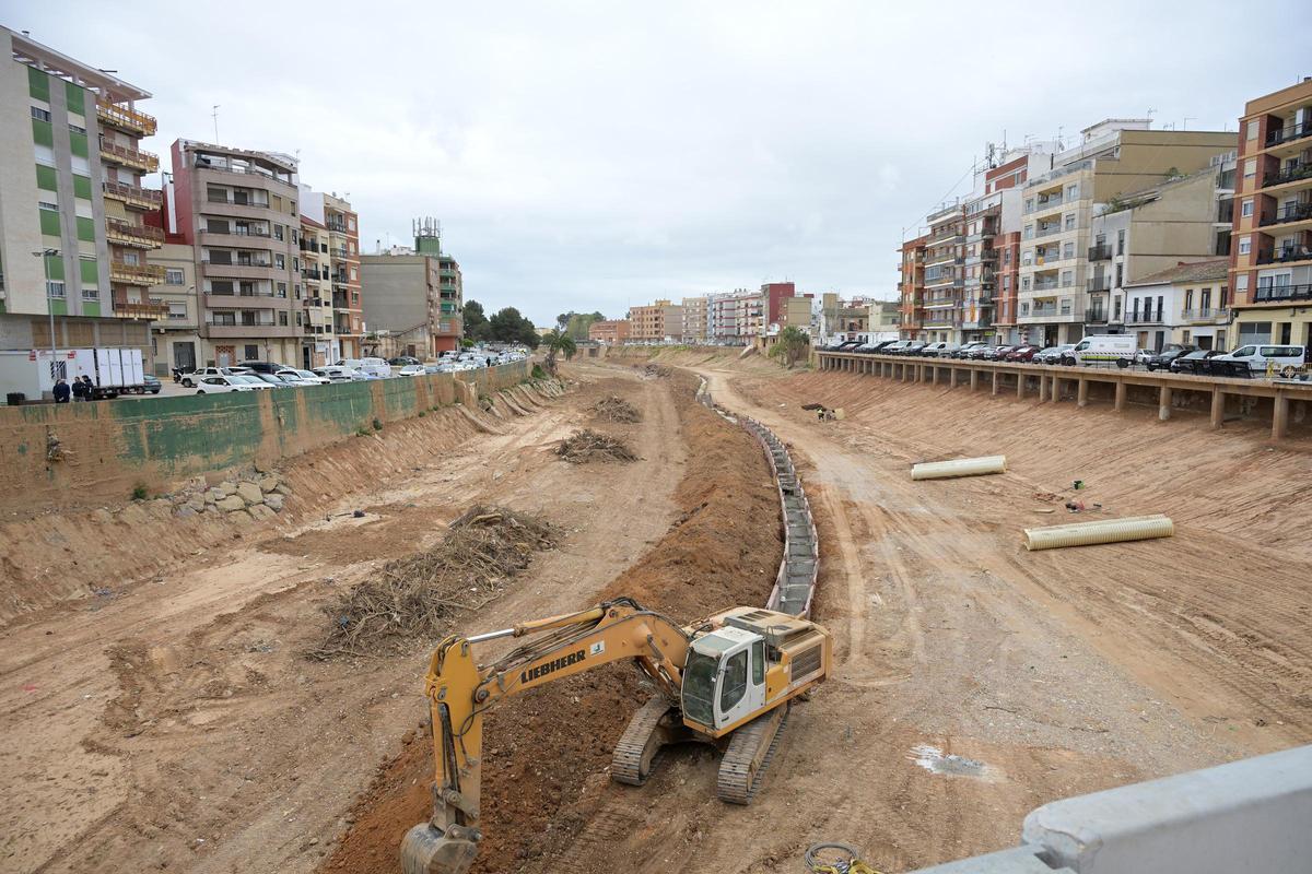 Obras de la CHJ en el Barranco del Poyo.