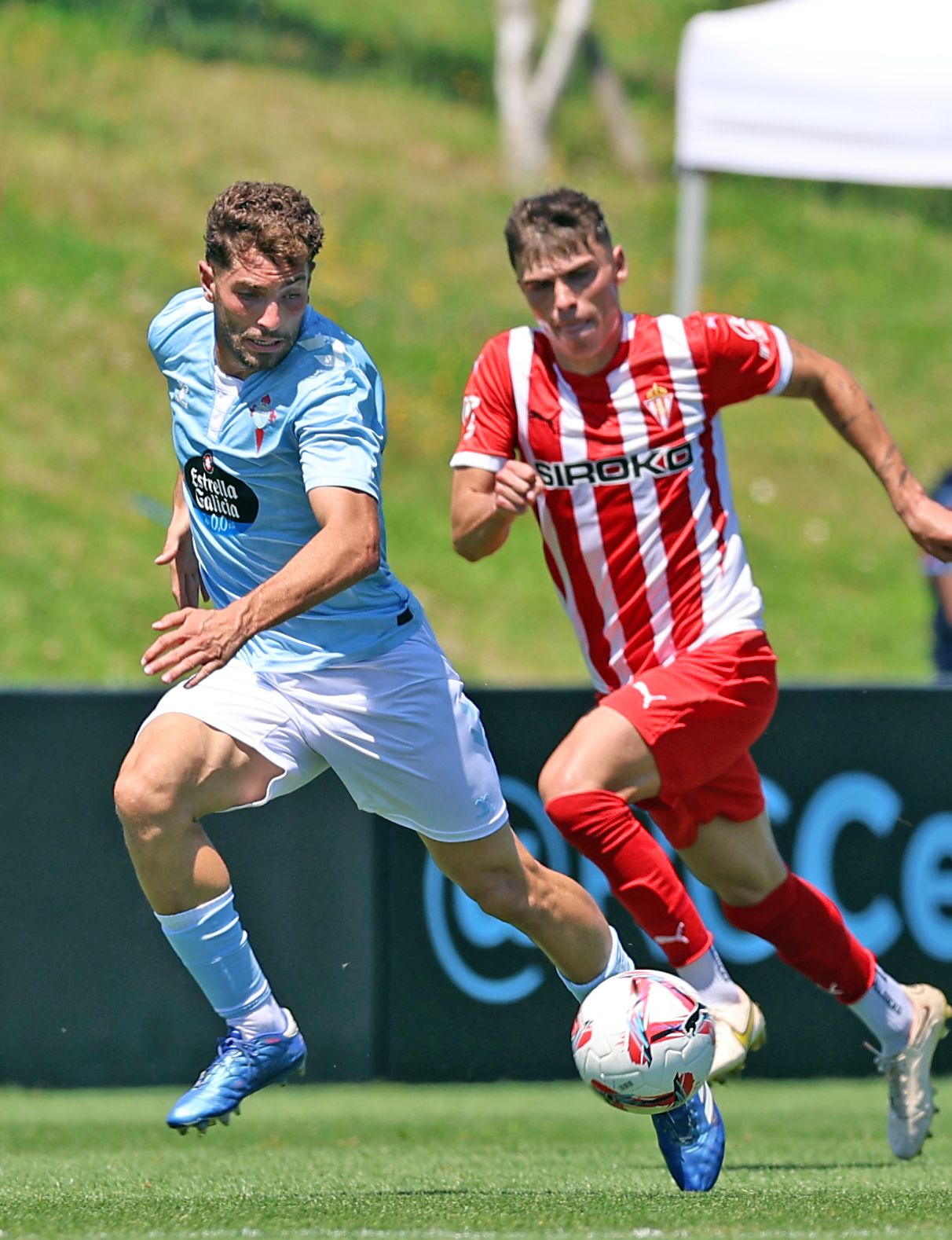 Las imágenes del amistoso Celta 2 - 1 Sporting de Gijón, en Afouteza