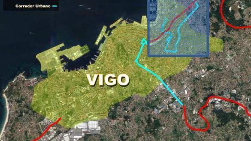 Mapa de las pruebas del proyecto en la ciudad de Vigo.