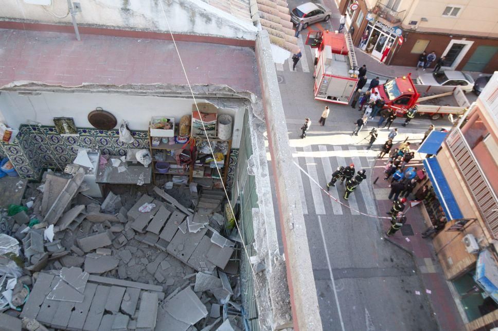 Derrumbe de una casa en Murcia