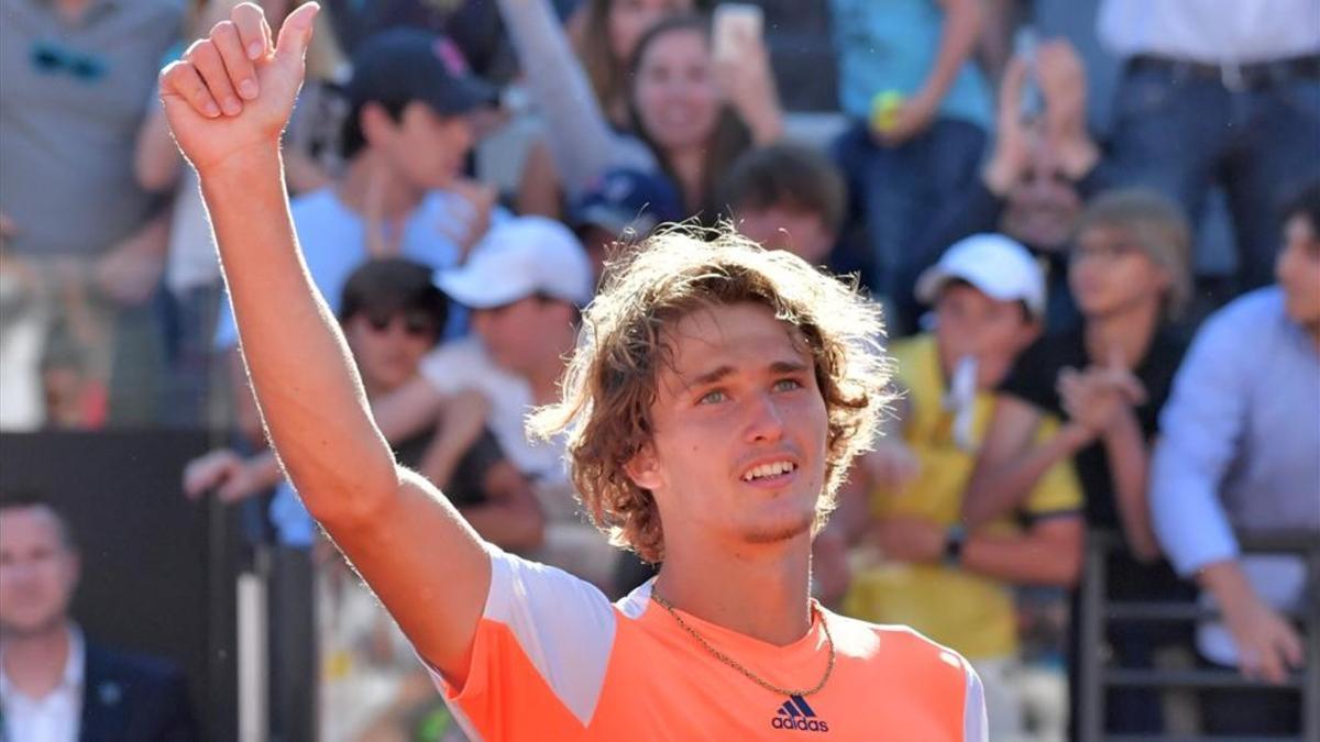 Alexander Zverev celebra su victoria en Roma