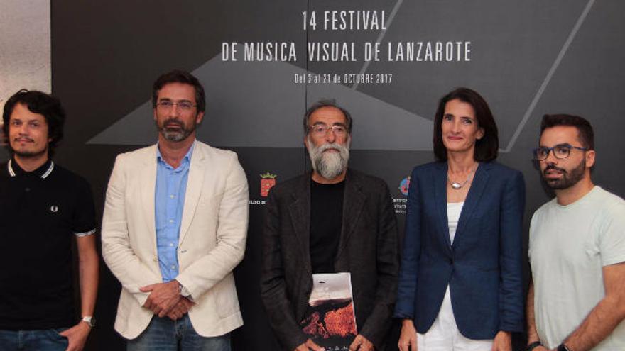 Presentación ayer del Festival de Música Audiovisual de Lanzarote.