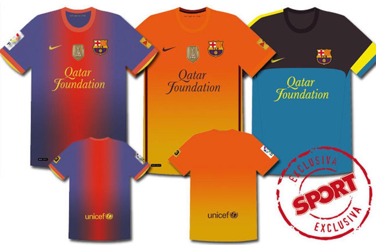 Camiseta 2ª FC Barcelona 2012/13  Barça camiseta 2012/13 Naranja