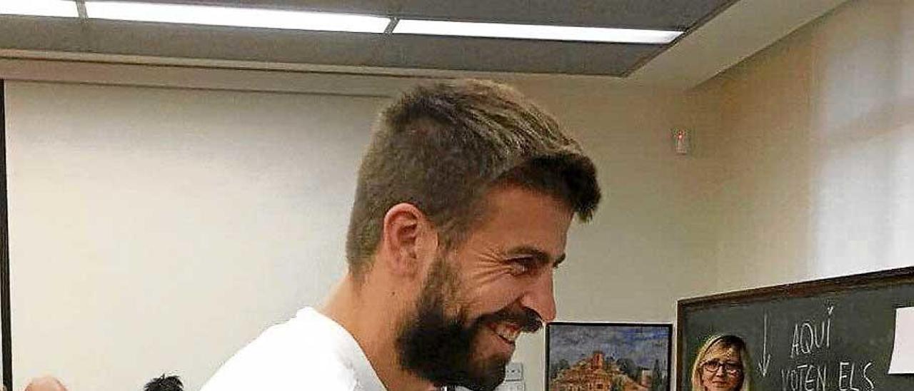 Gerard Piqué tras votar.