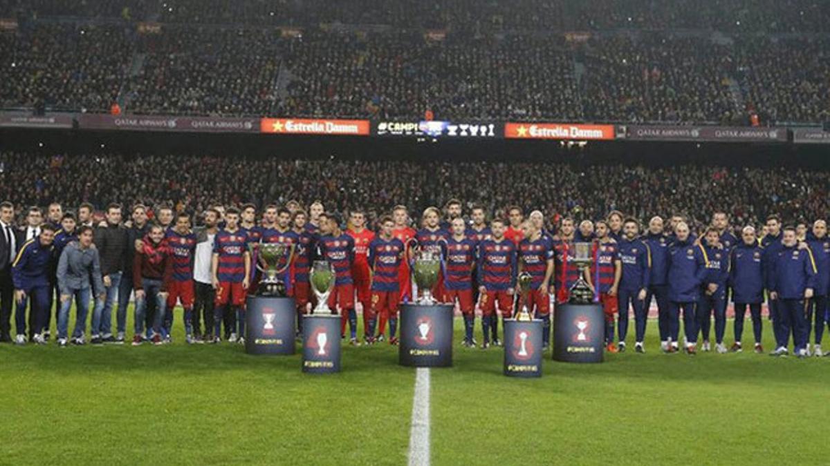 El FC Barcelona consiguió cinco títulos en 2015