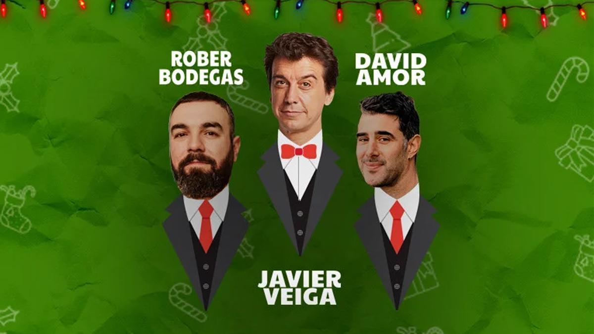 Javier Veiga, Róber Bodegas y David Amor representarán su show 'Esfínter 3' en A Coruña el 29 de diciembre.