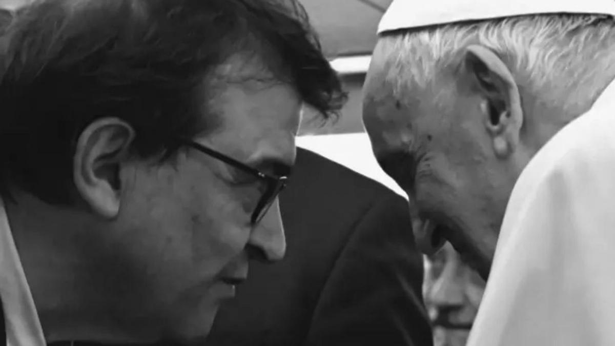 El papa Francisco con Javier Cercas.