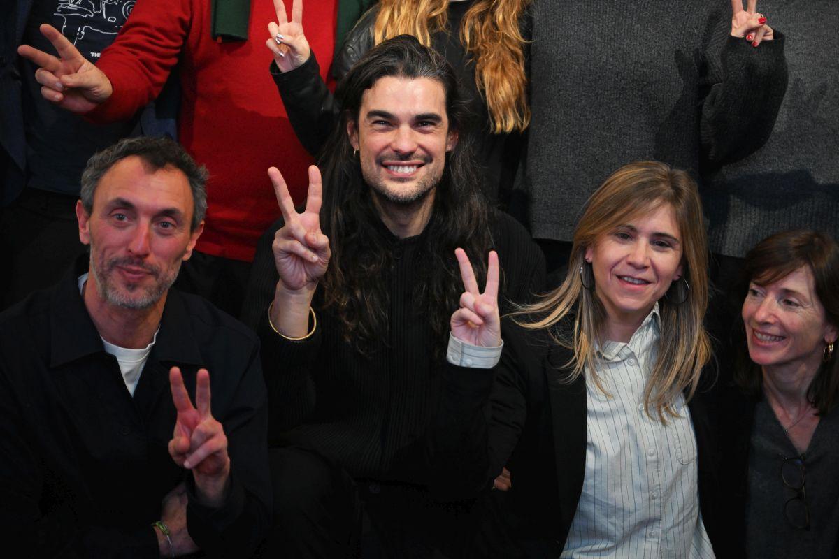 Yasmina Praderas, junto a Oliver Laxe tras conocer su nominación a los Oscar.