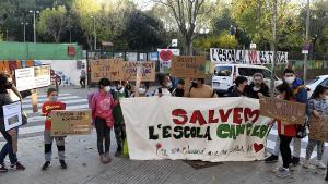 Protesta contra el cierre del colegio Can Clos, en noviembre del año pasado.