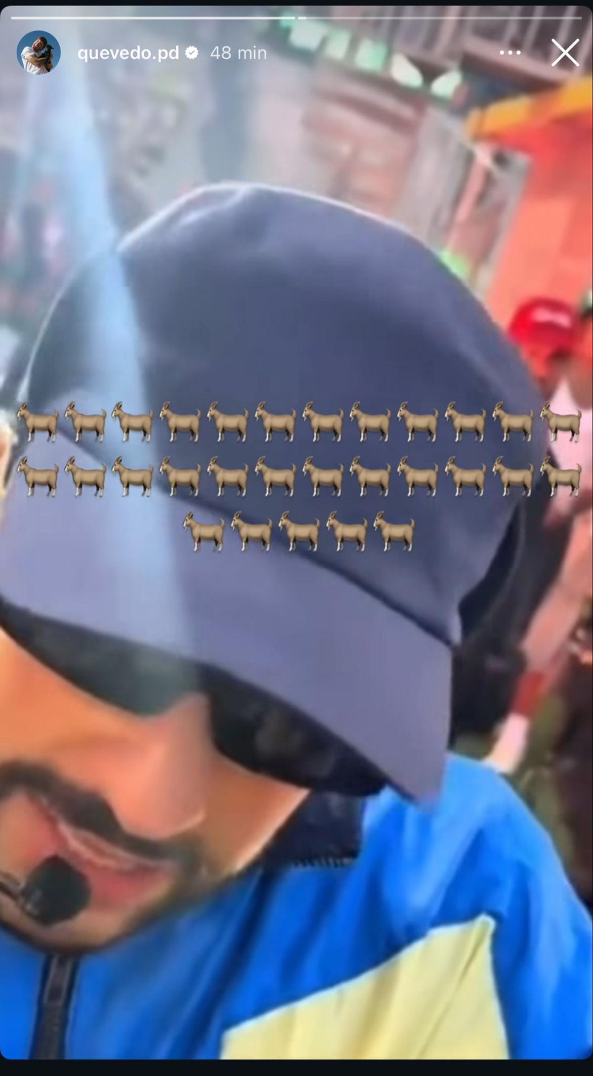 Captura de pantalla de la historia de Quevedo.