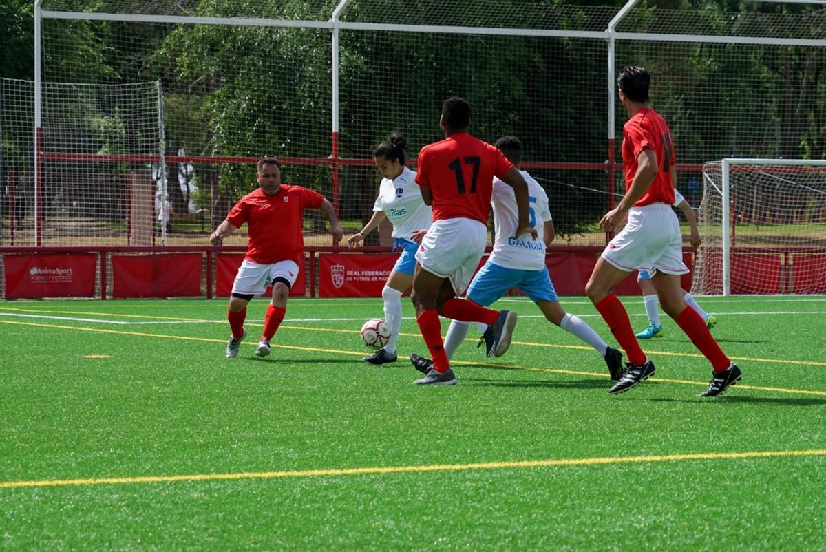 La jugadora del CP A Lama, la única mujer en participar en la historia de este torneo en Galicia.