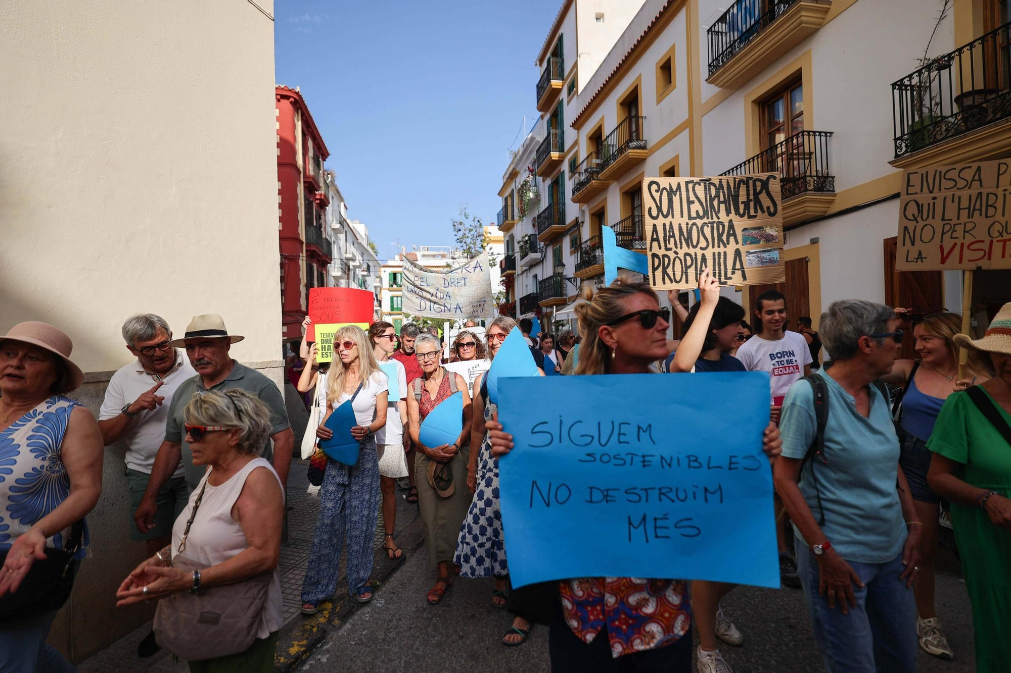 Manifestación contra la masificación turística en Ibiza