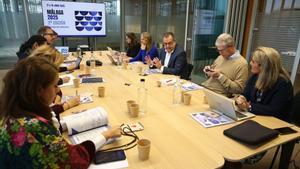 Reunión del Foro de Expertos de la Economía Azul, en la sede de El Periódico.
