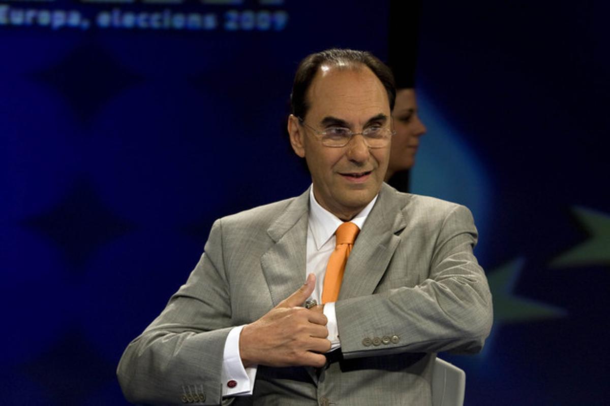 Alejo Vidal-Quadras, durant un debat de candidats al Parlament Europeu, el maig del 2009 a TV-3.