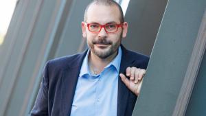 David Bote, alcalde de Mataró y nuevo presidente de la FMC, en los exteriores del TecnoCampus.