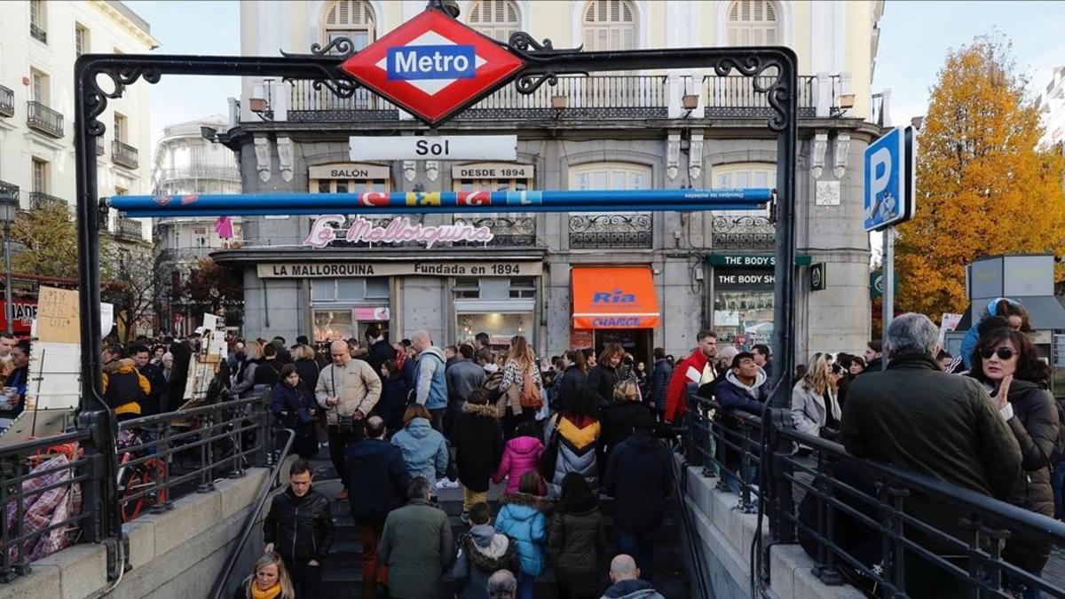 El Metro de Madrid.