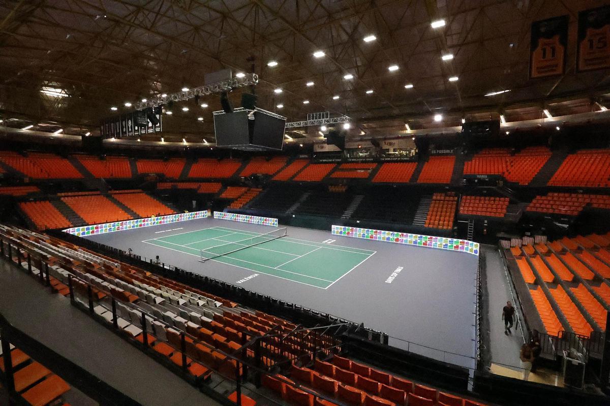 Así luce la pista de la Davis en la Fonteta
