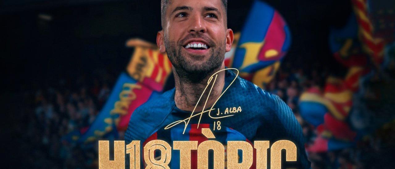 El emotivo vídeo de Jordi Alba en el que se despide del Barça y de los culés. Se te caerá una lágrima...