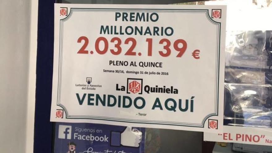 La Quiniela deja dos millones de euros en Gran Canaria