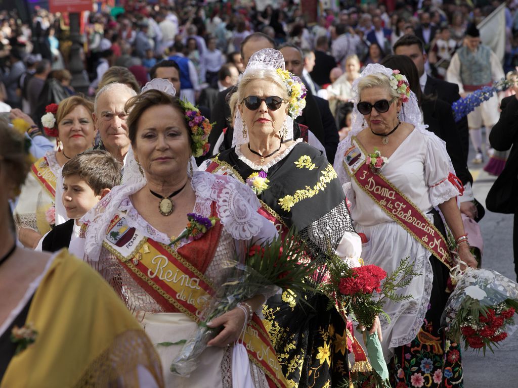 Ofrenda de flores a la Virgen de la Fuensanta en Murcia