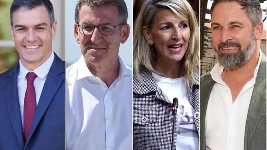 Los líderes de los distintos partidos aterrizan en Galicia