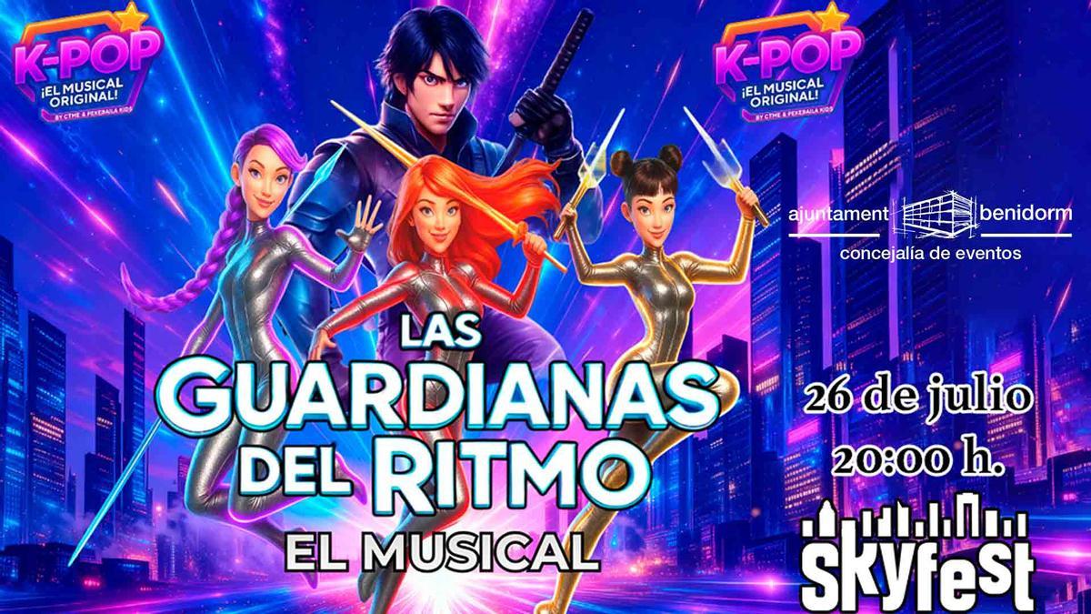 Cartel anunciador del show de k-pop que llegará en julio al SkyFest.