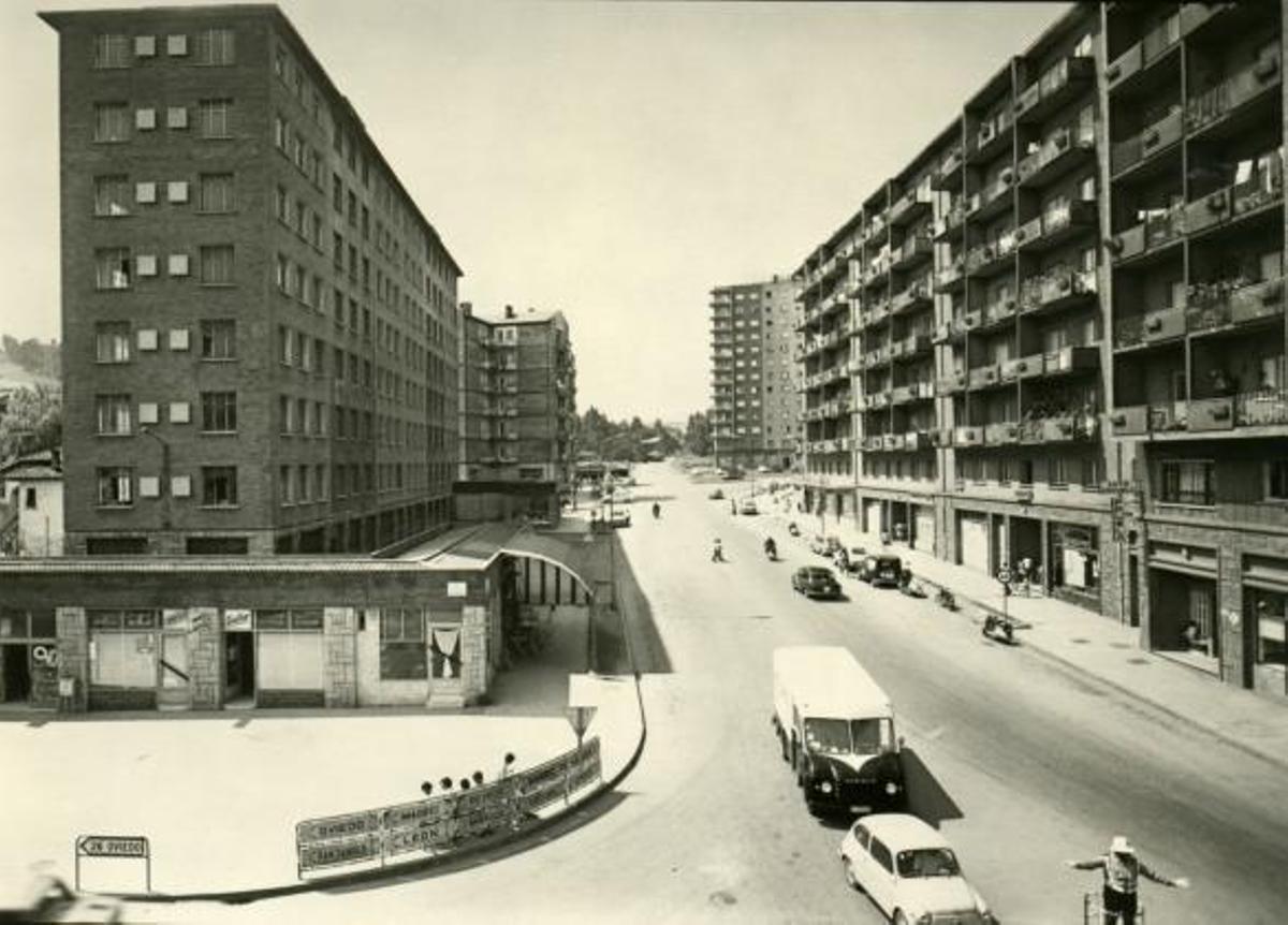 Imagen de Avilés en 1960, que se podrá ver en la muestra «La ciudad transformada», que organiza el Pueblu d’Asturies en la Casa de Cultura de Avilés.