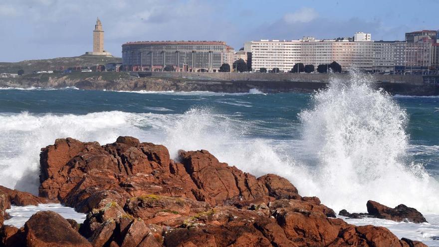 Tres días en alerta por temporal en A Coruña