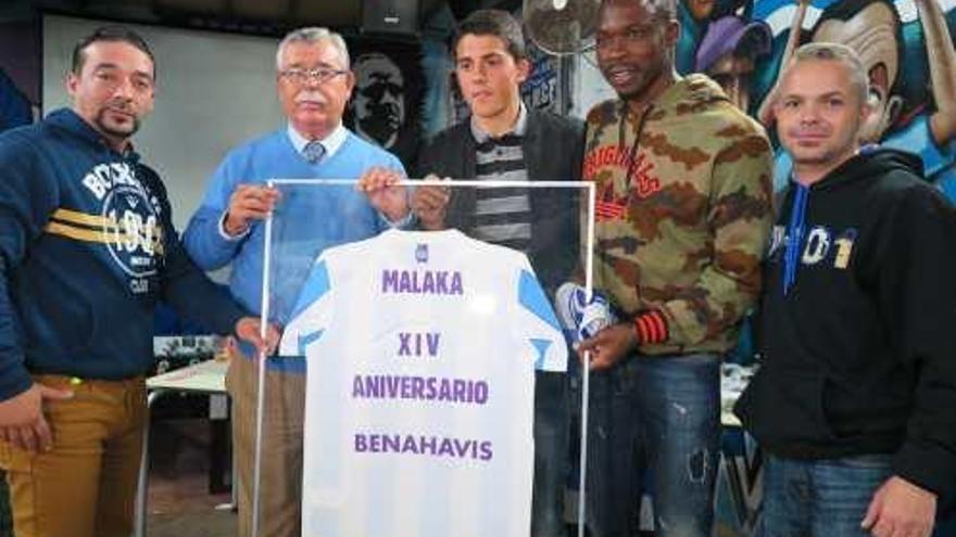 Kameni y Fornals acudieron al XIV Aniversario de Malaka Hinchas