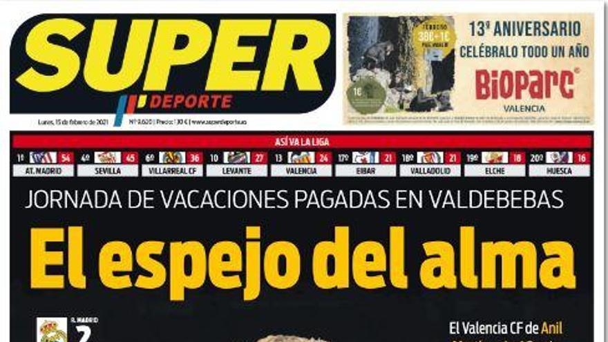 La portada de este lunes 15 de febrero de 2021