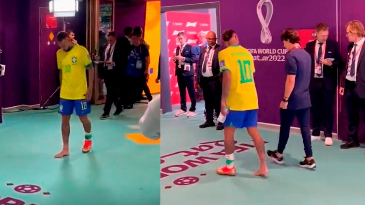Neymar apenas podía andar tras lesionarse ante Serbia...