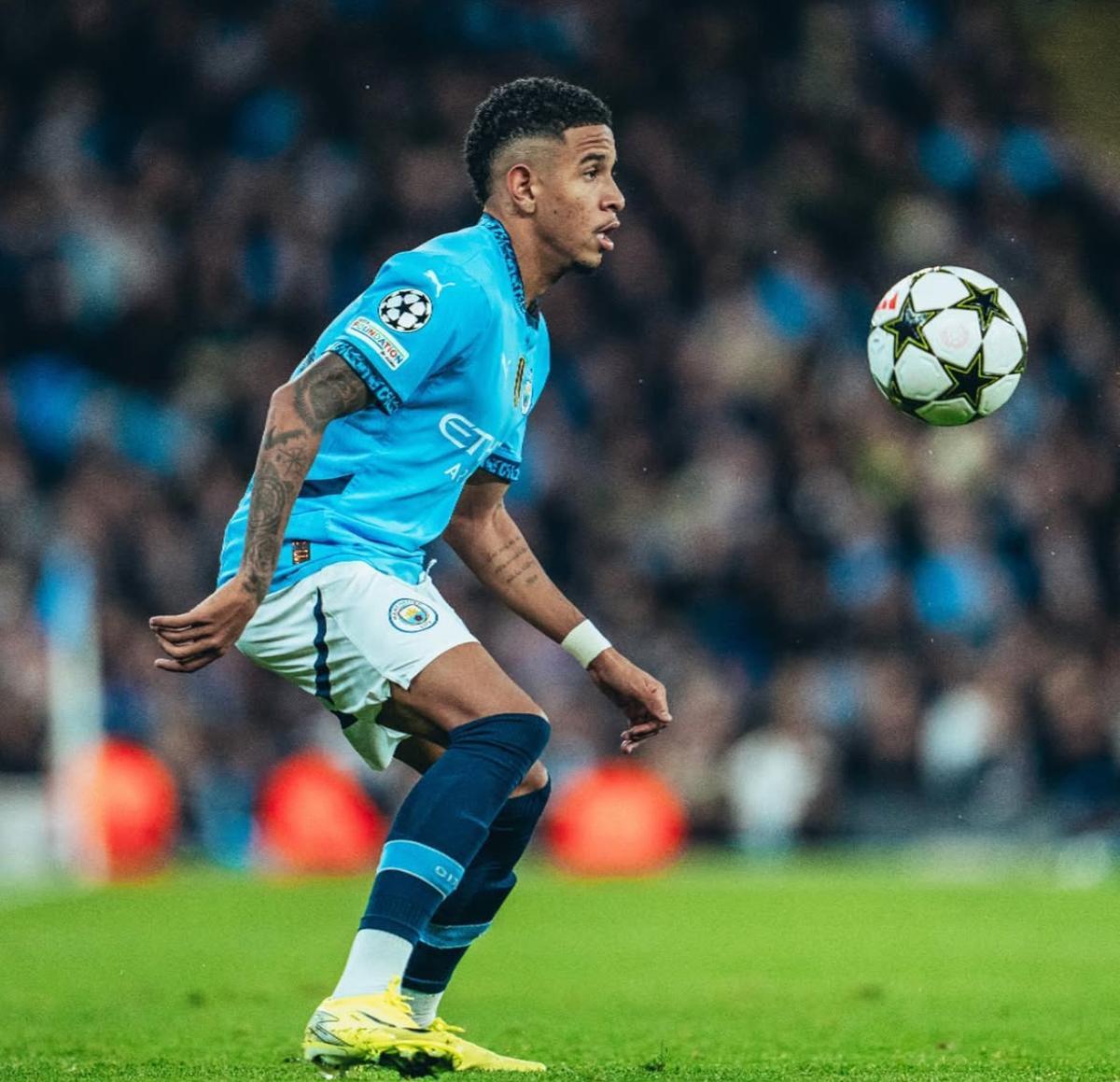 Savinho en Champions League con el Manchester City