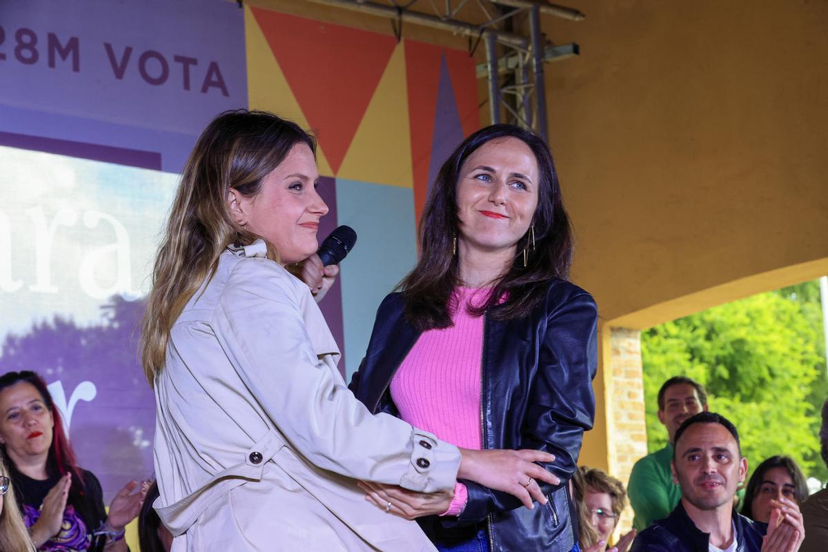 Alejandra Jacinto y Ione Belarra en Madrid.