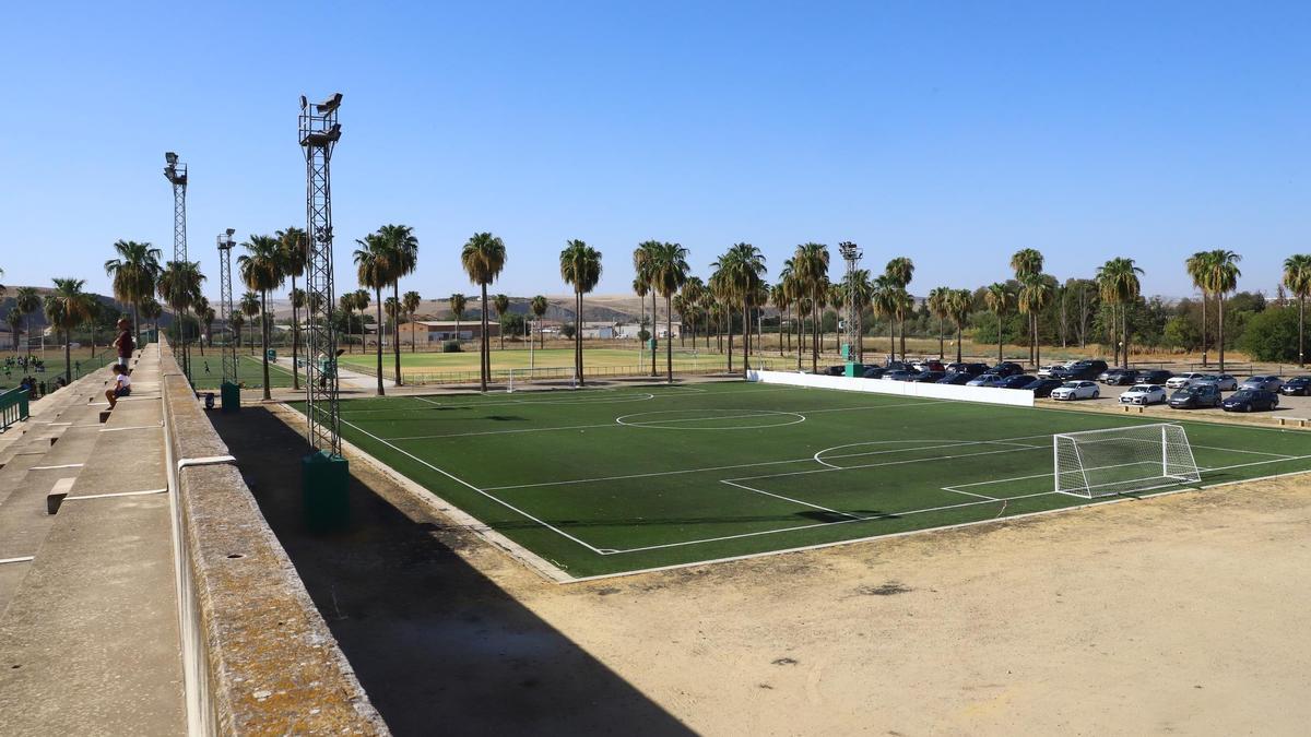 El nuevo campo de césped en la Ciudad Deportiva.