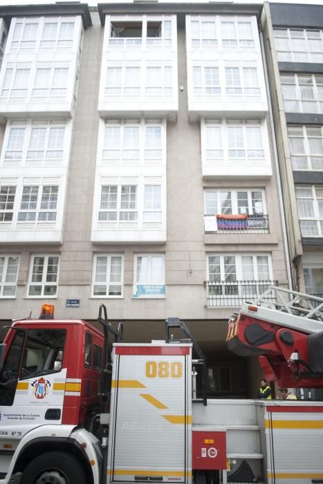 Incendio en un piso de la calle San Andrés