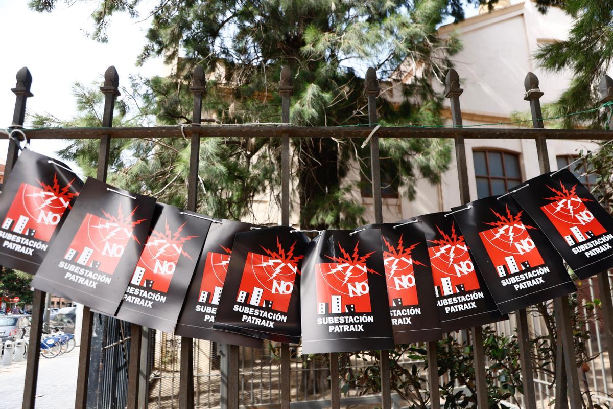 Una de las muchas protestas vecinales contra la subestación eléctrica de Patraix