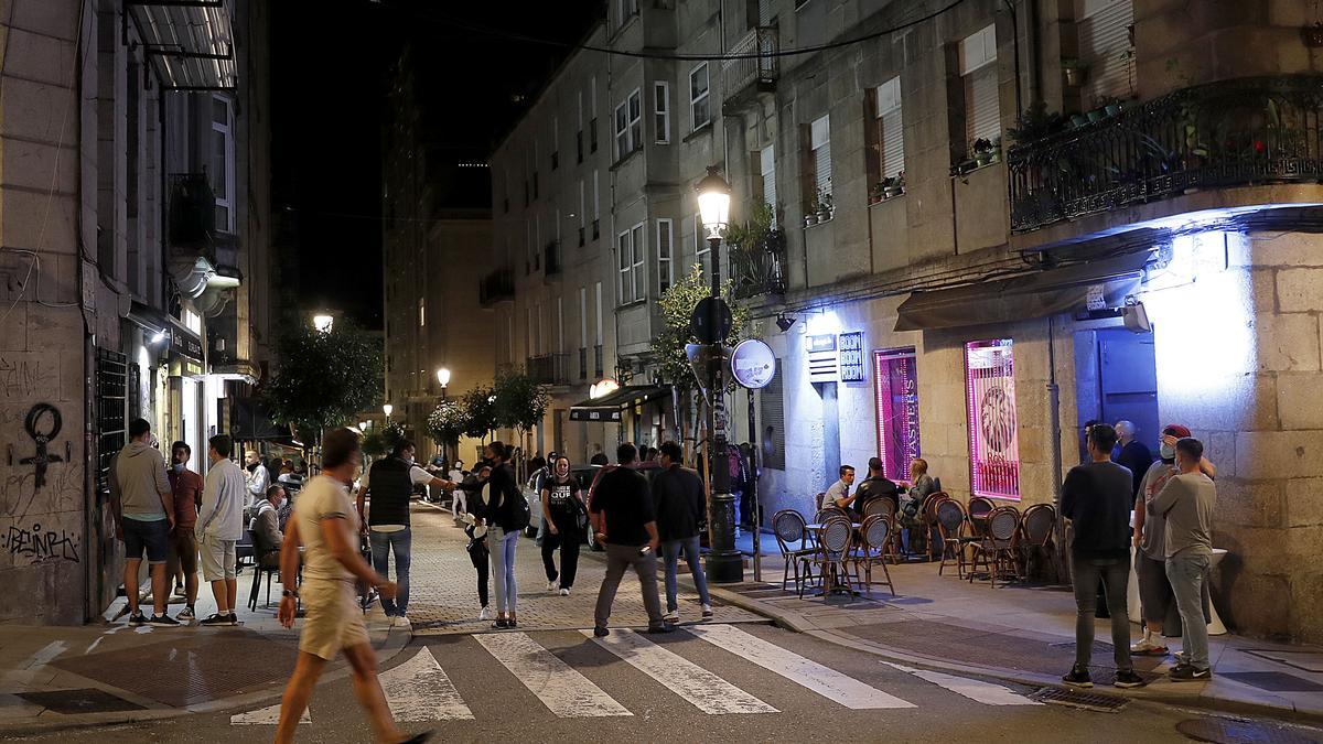 Imagen de archivo de la calle Churruca en una noche de marcha.