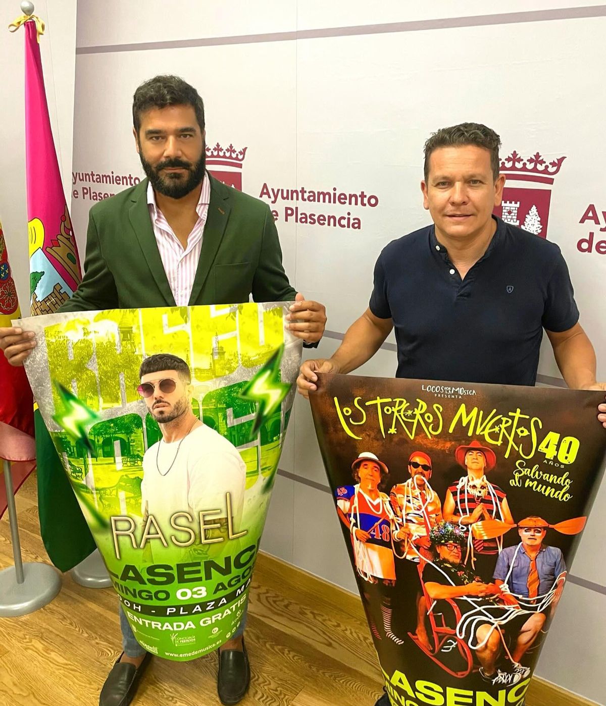 Presentación de los conciertos de Rasel y Los toreros muertos en Plasencia.