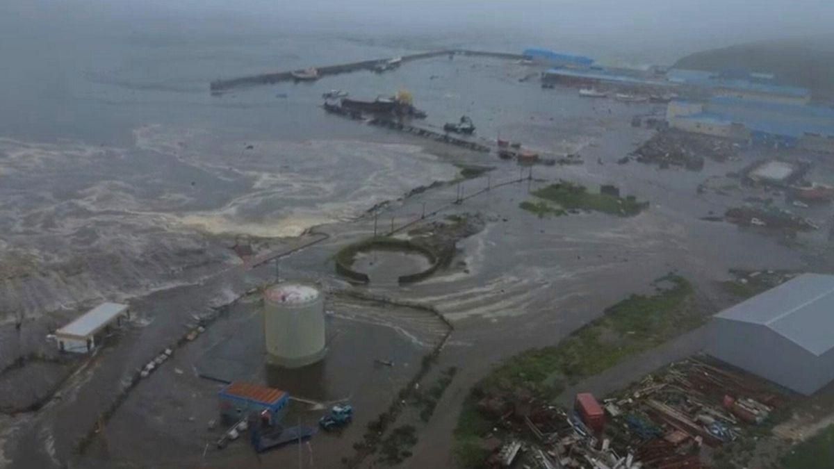 Captura de un video del Centro Geofísico de la Academia de Ciencias de Rusia, en el que se nuestra todo inundado