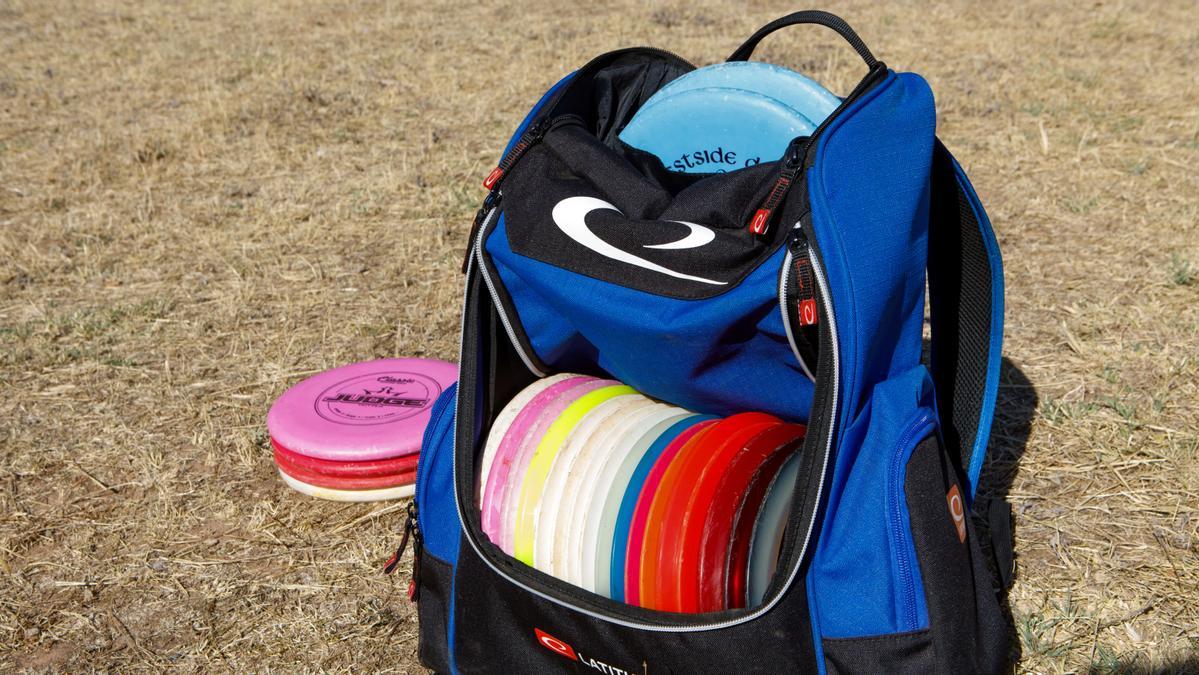 Mochila de disc golf. 