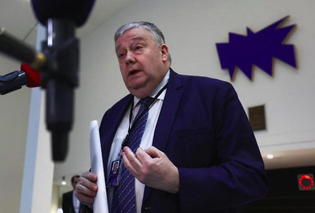 El eurodiputado belga Marc Tarabella, en una comparecencia con los medios el pasado 2 de febrero.